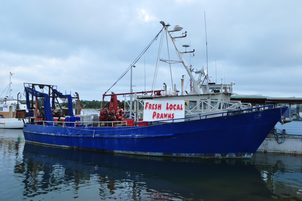 Prawn trawlers in Batemans Bay - once the thriving heart of the town - are now idle. © SW